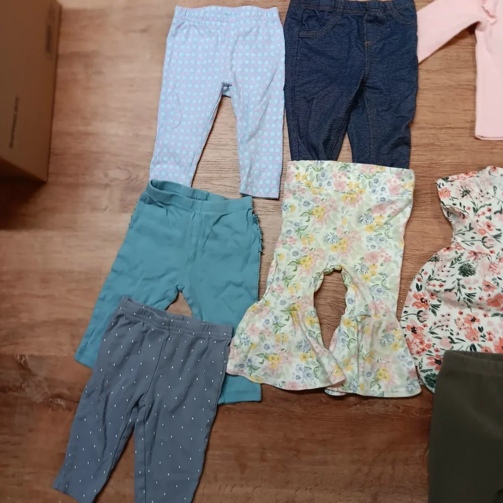 Carter's Baby Girl Clothes Lot 6M 12 Pc Mixed Floral Pants Dress Just One You